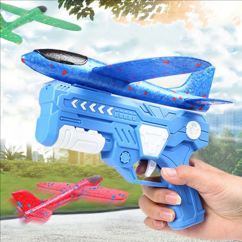 Catapult Launcher Toy - Świecący, diodowy, piankowy strzelnik do samolotów,